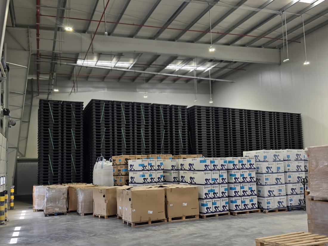 Finished goods warehouse holding regional stock at KEZAD, Abu Dhabi